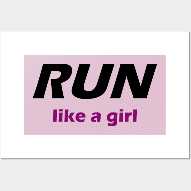 Run like a girl Wall Art by Pendientera